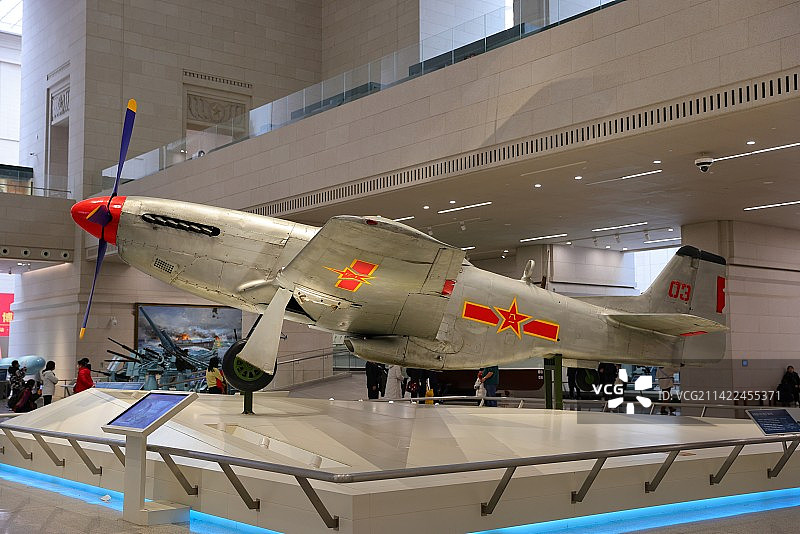 中国人民革命军事博物馆展厅飞机图片素材