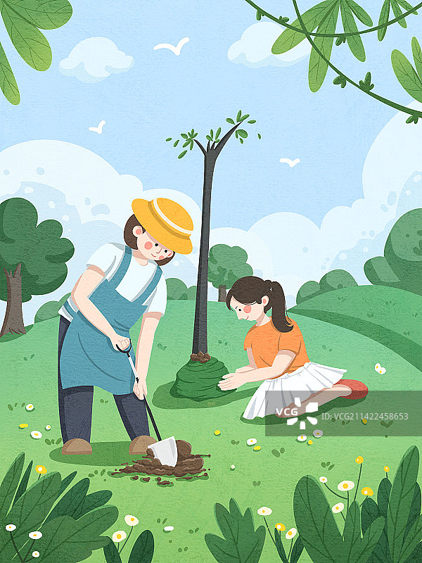 植树节图片素材