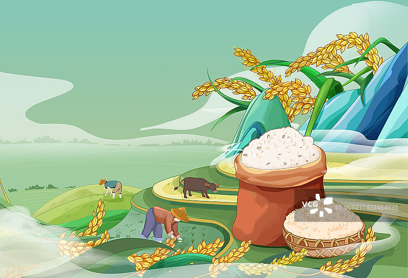 大米包装设计国潮设计图片素材