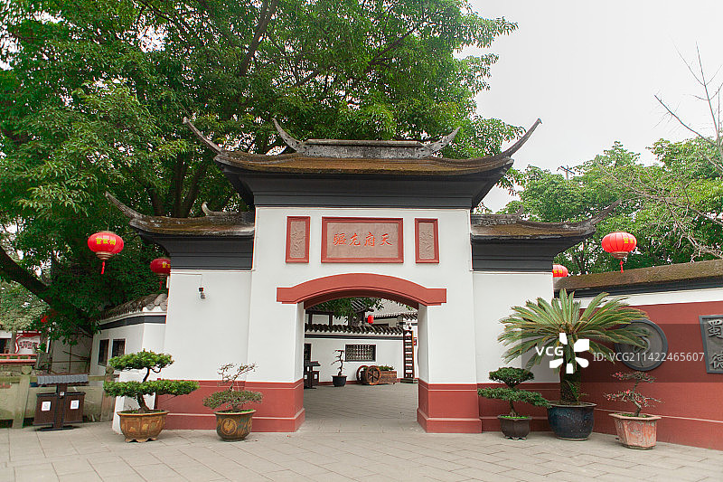 中国四川省成都市郫都区望丛祠，帝王陵冢，成都市重点文物保护单位，四川省文物保护单位图片素材