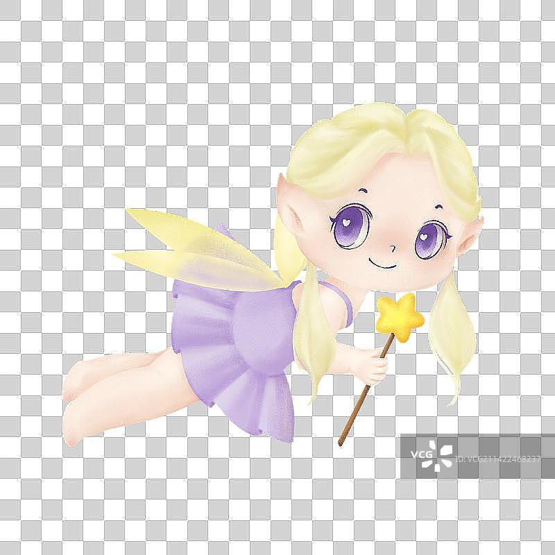 飞舞的小精灵儿插图片素材