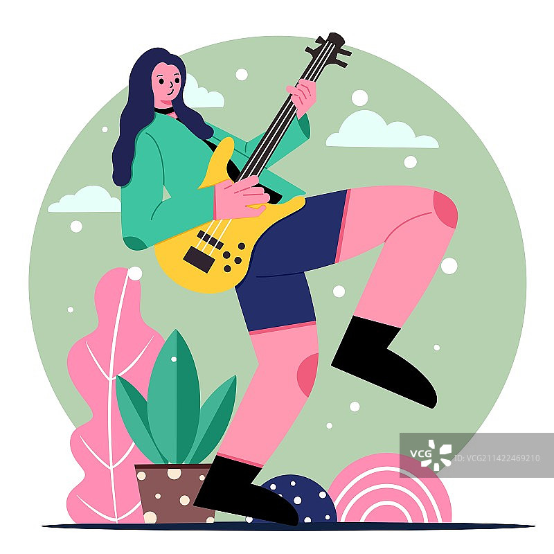 扁平风人物插画图片素材