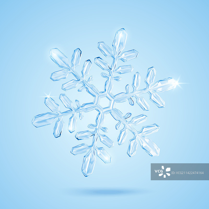 三维冰雕雪花素材插图图片素材