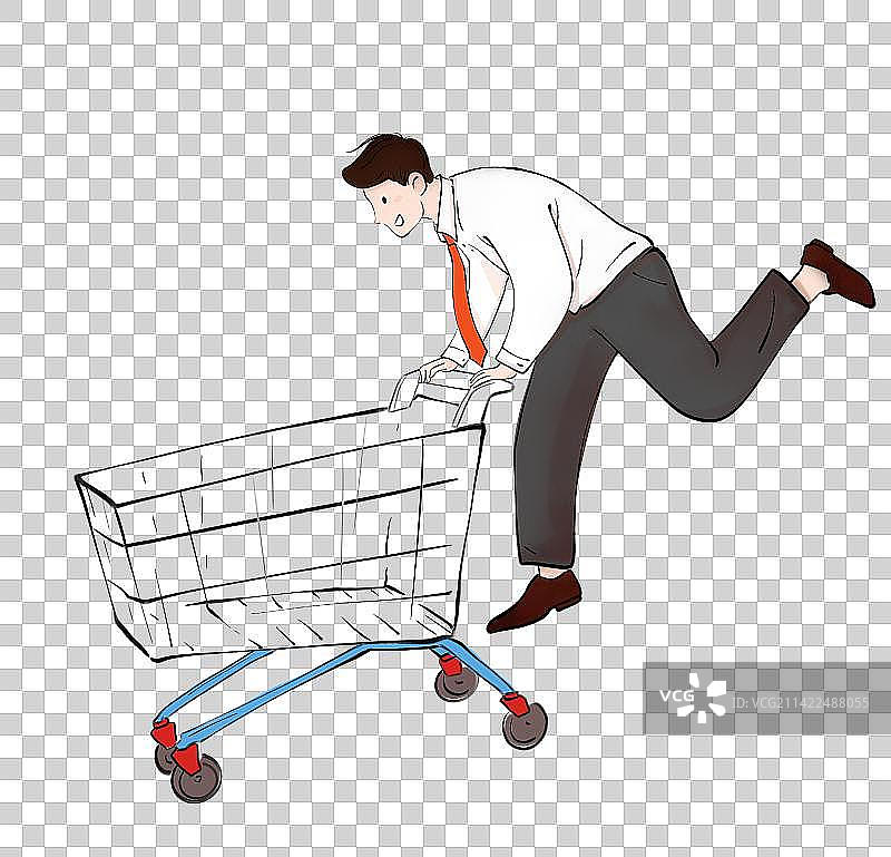 手绘卡通设计元素购物节购物车图片素材