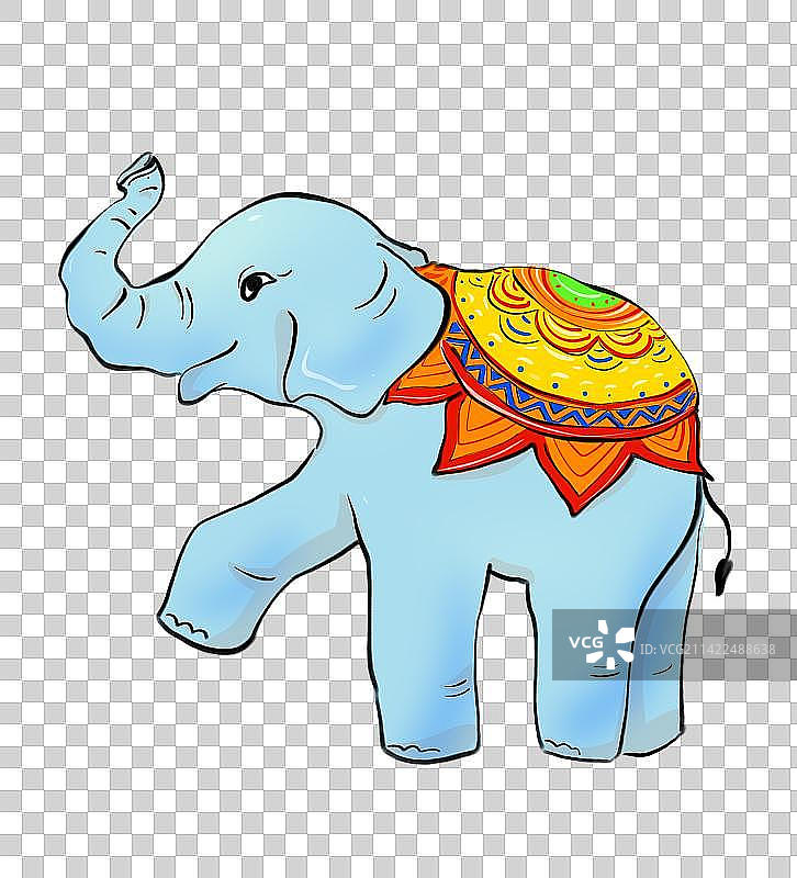 万象更新元旦大象手绘卡通设计元素春节过年传统文化吉祥元素图片素材