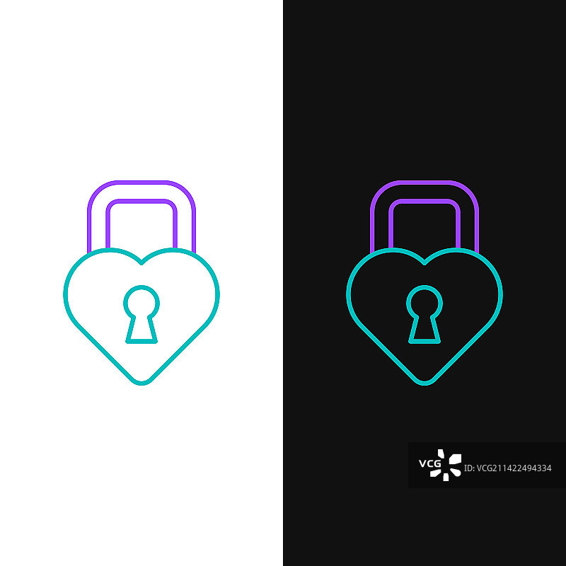 心形城堡线条图标图片素材