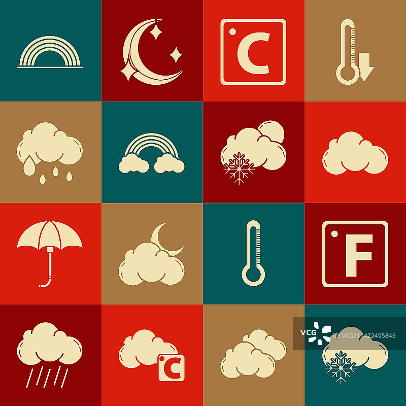 含雪华氏摄氏度彩虹的云朵素材图片素材