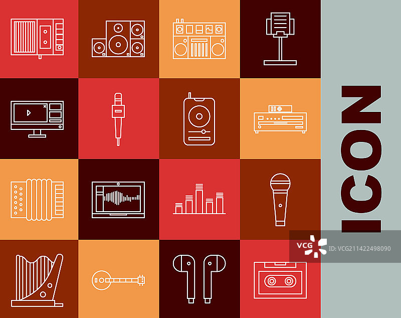 复古磁带和麦克风图片素材