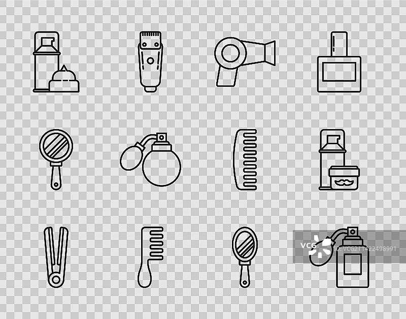 卷发棒与须后水图片素材