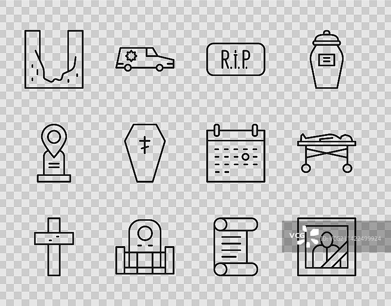 基督教十字架与悼念相框图片素材