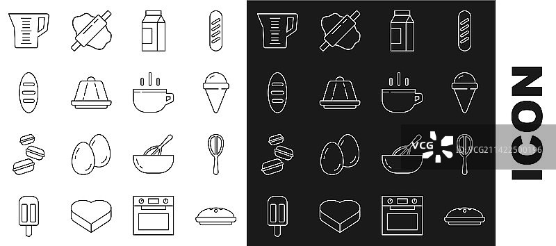 自制馅饼、厨房搅拌器和冰淇淋图片素材