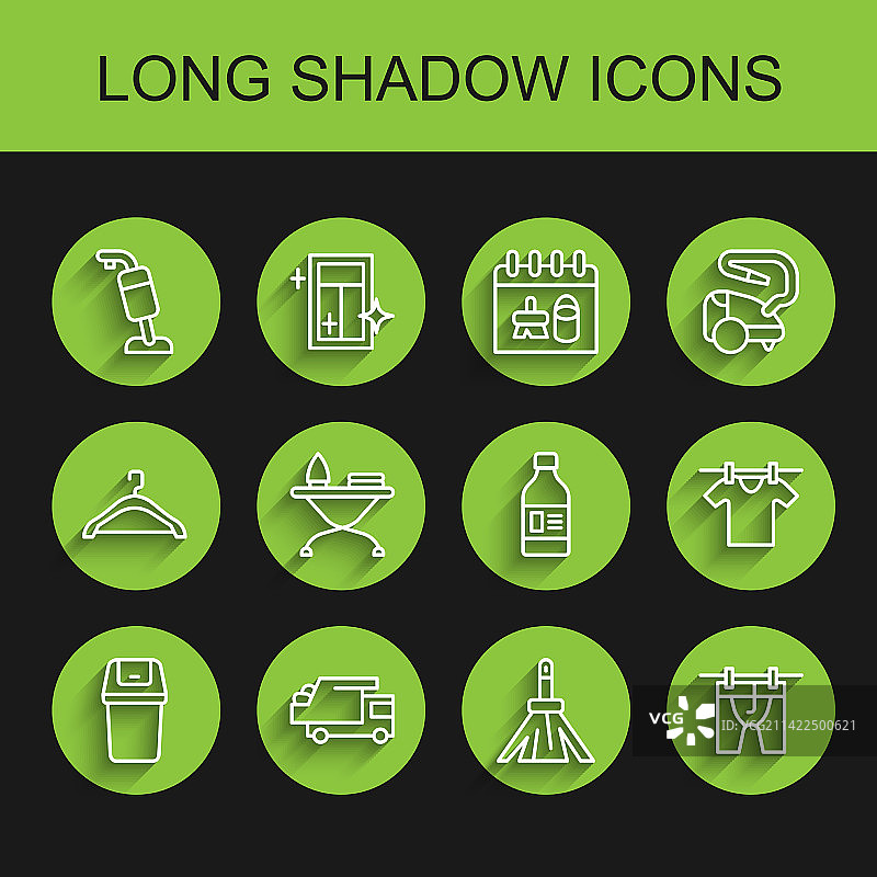 垃圾桶、垃圾车和真空吸尘器图片素材