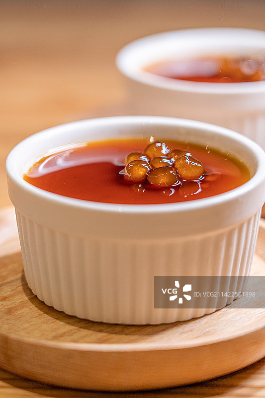 广东特色美食 - 黑糖啵啵珍珠豆腐花图片素材