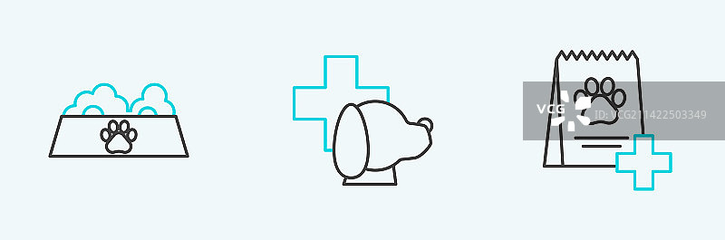 狗粮袋、宠物碗、猫图片素材