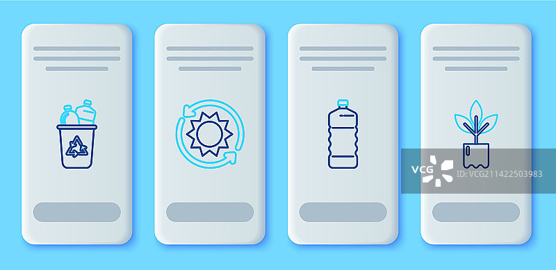 包含塑料瓶的太阳能电池板图片素材