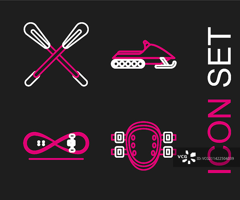 护膝、滑板、特技单车、雪地摩托图片素材