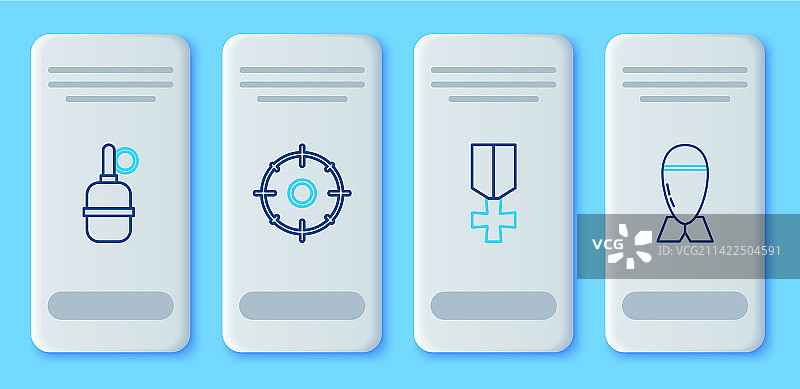 射击比赛体育目标线性图标图片素材