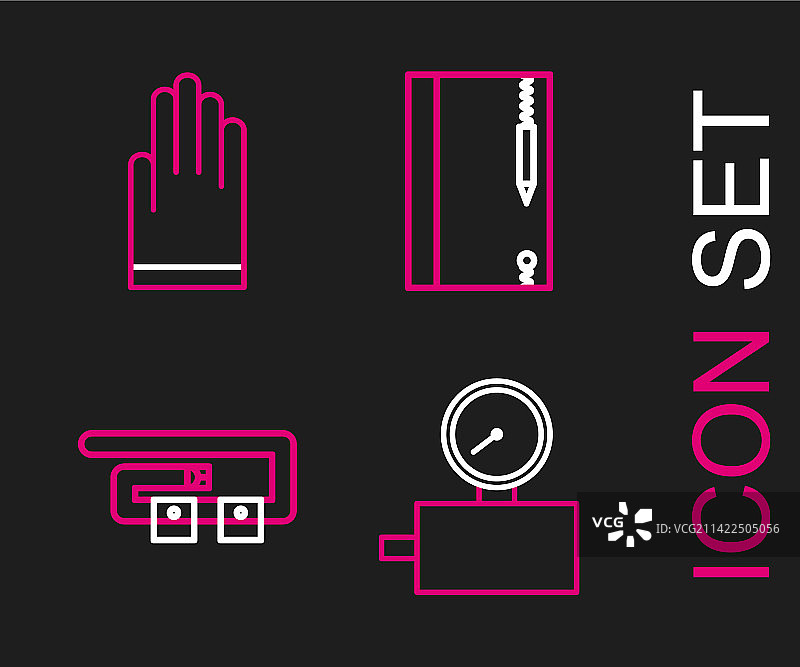 压力表、潜水腰带、水下笔记图标图片素材