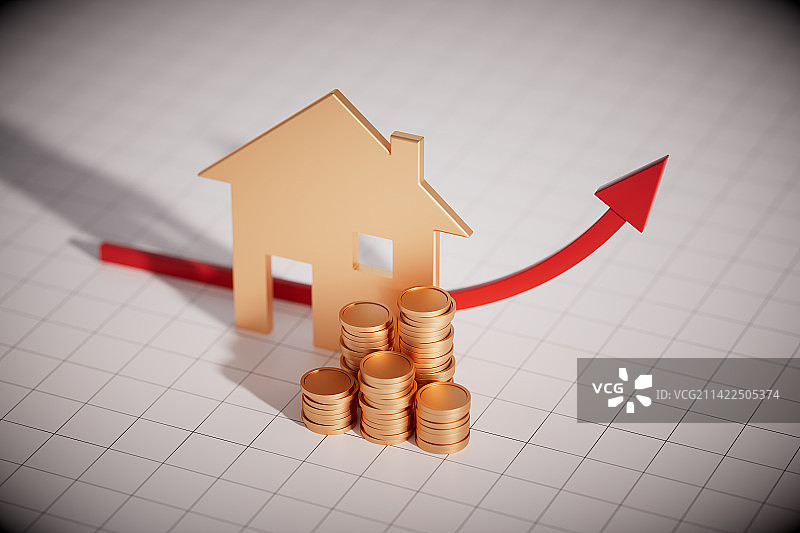 3D渲染的金融概念题材图片素材