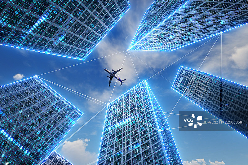 科技线条数据建筑图片素材