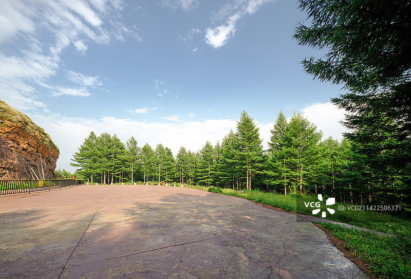 中国河北承德塞罕坝国家森林公园康熙点将台图片素材