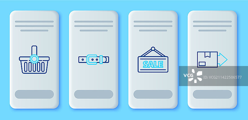 皮带促销标牌线条组合图片素材