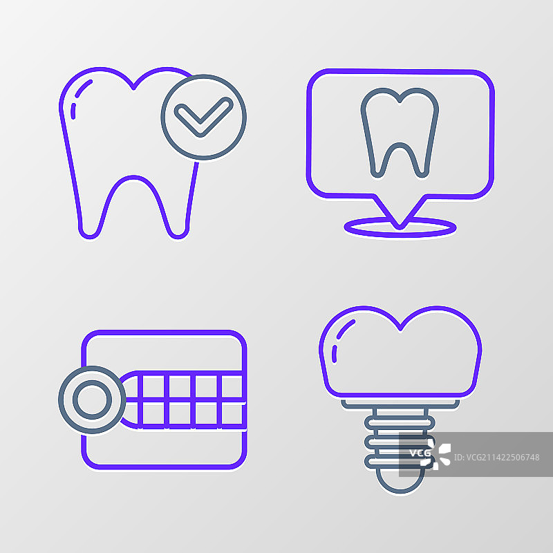 牙科种植牙模型诊所线路设置图片素材