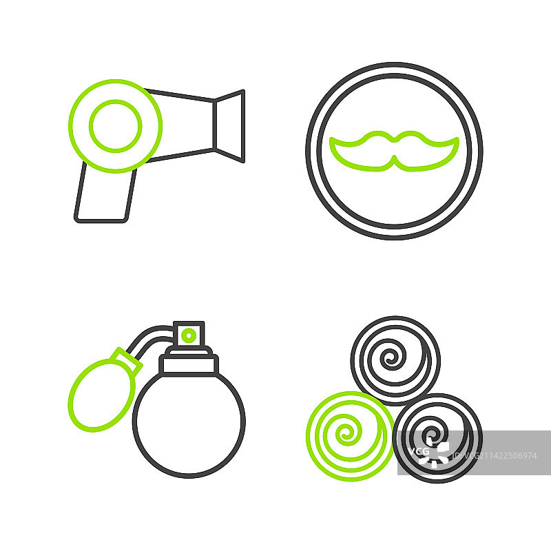 毛巾卷须后水瓶套装图片素材