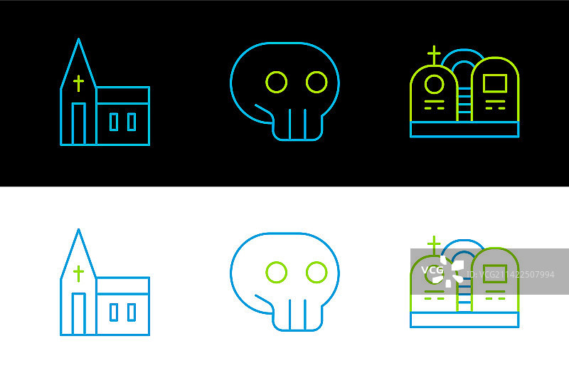 线条墓碑教堂建筑图片素材