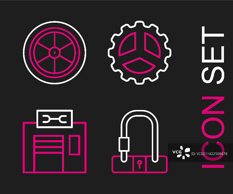 自行车锁维修服务链轮图片素材