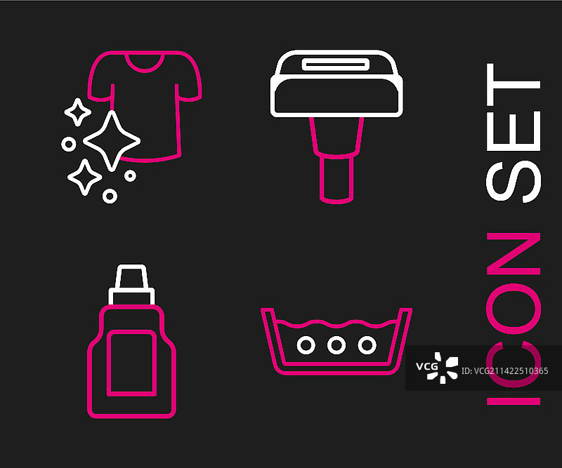 线条温度清洗瓶图片素材