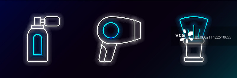 剃须刷、带雾化器的须后水图片素材