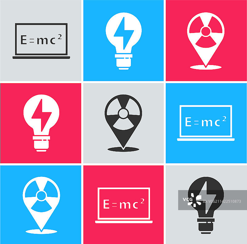 带闪电的灯泡解方程图片素材