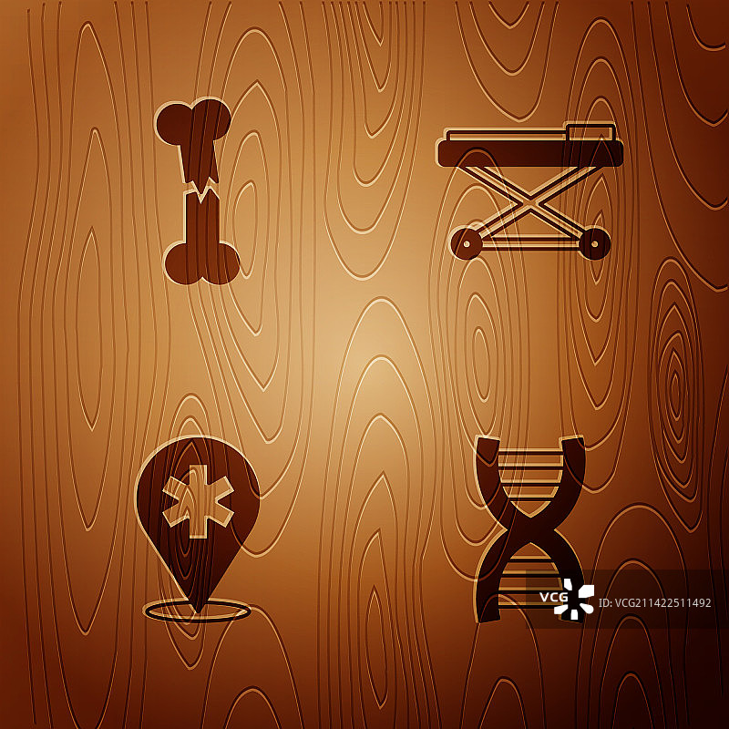 DNA符号、人体骨折位置套装图片素材