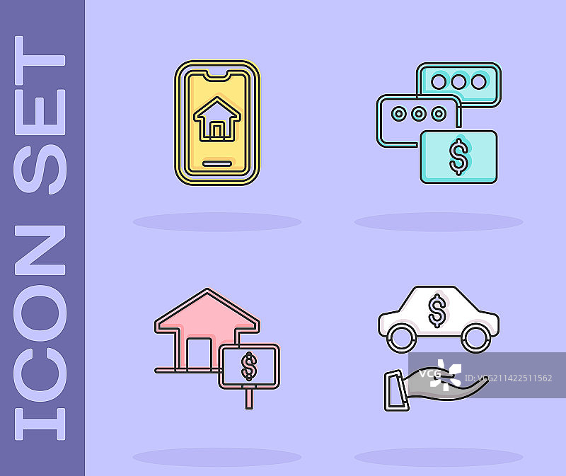 在线汽车租赁房地产房产套装图片素材