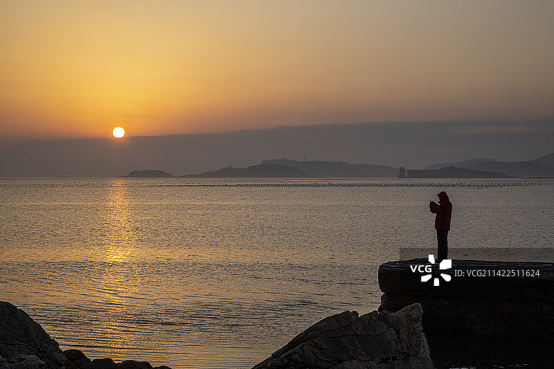 山东烟台“大黑山岛”风光图片素材