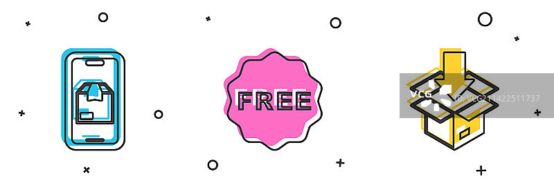 手机应用物流追踪价格标签图片素材