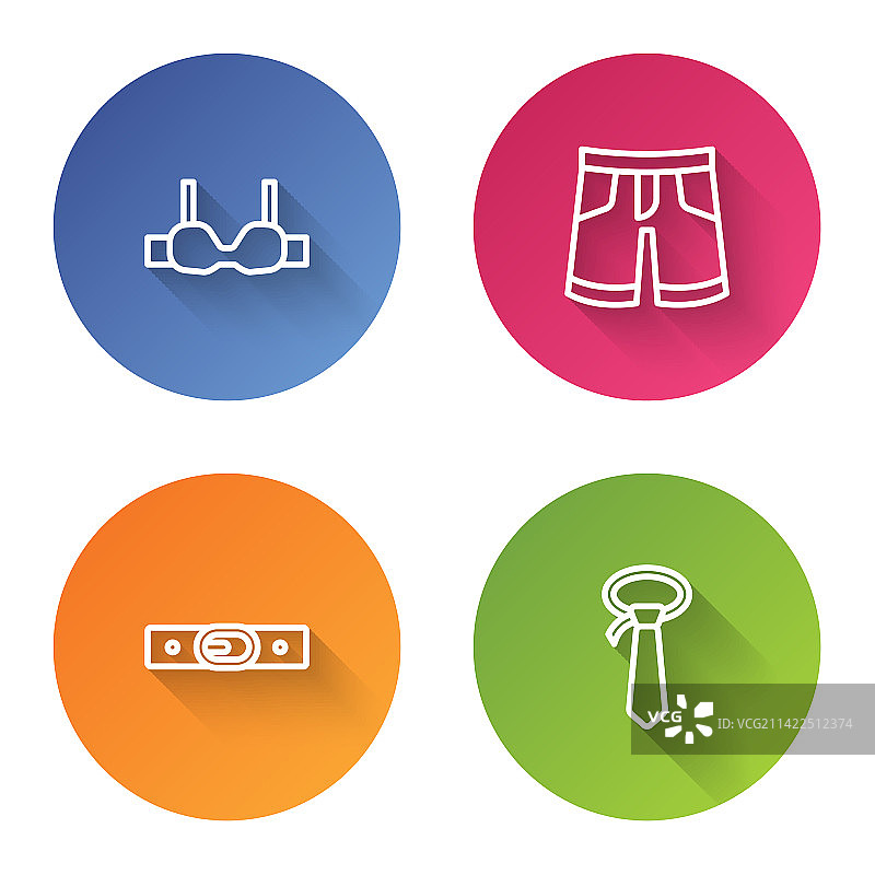 文胸短裤或长裤腰带和领带组合图片素材