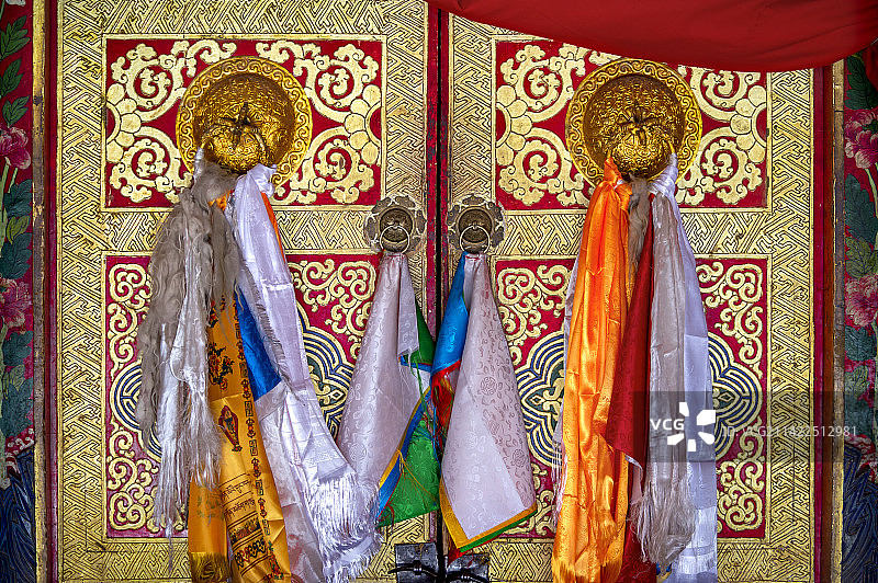 甘南寺庙-孜孜合寺-唐卡图片素材