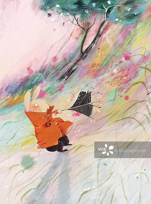 24节气雨水兔子图片素材