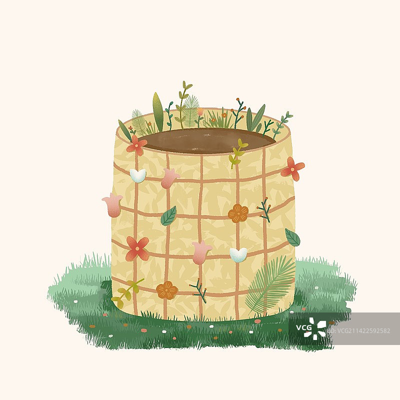 创意植物杯子图片素材