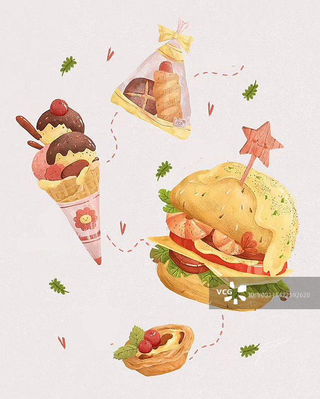 美食插画|手绘食谱图片素材