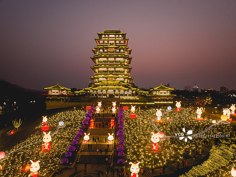 宜宾东楼缤纷夜图片素材