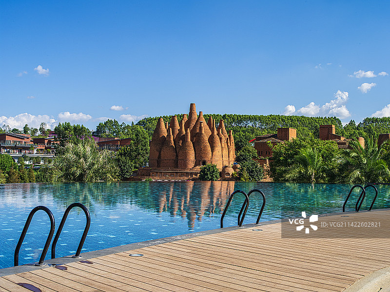 云南弥勒美憬阁酒店和周边万花筒风景图片素材