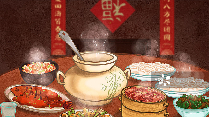 丰盛年夜饭图片素材