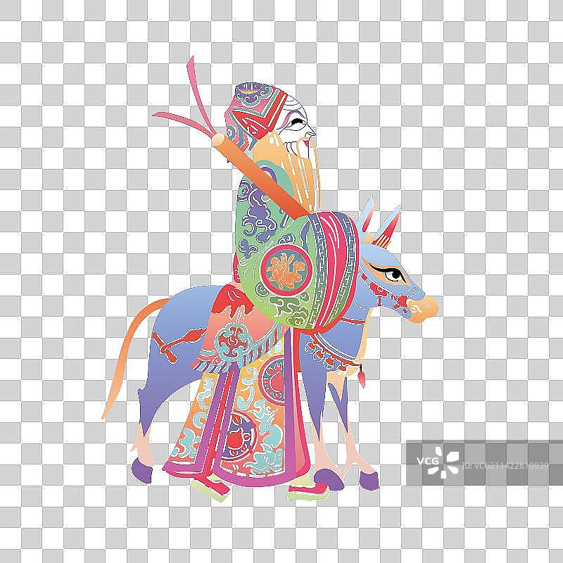 皮影戏-张果老图片素材