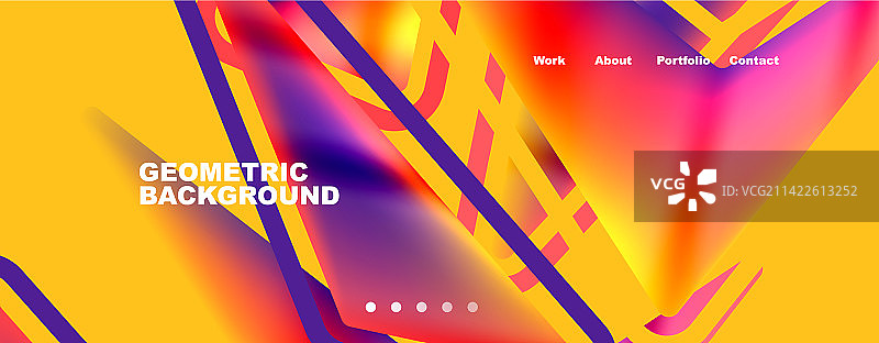 明亮多彩的三角形抽象图片素材