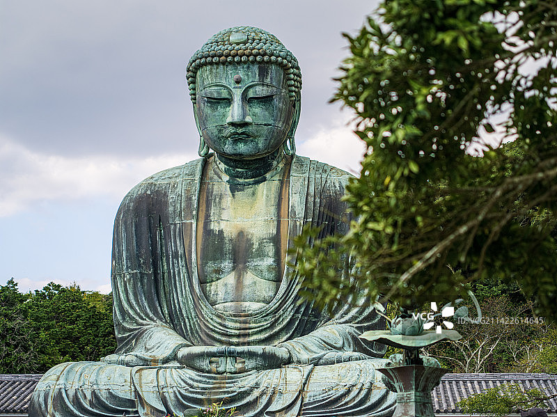 日本佛教的青铜雕像图片素材
