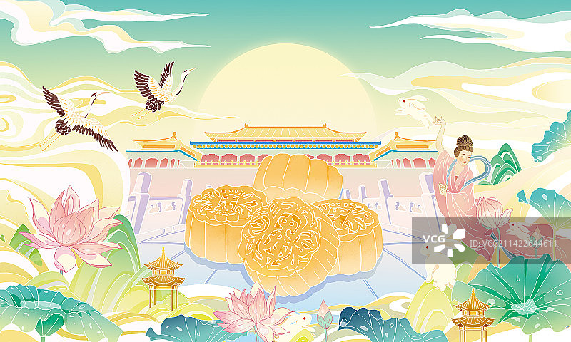 中秋节插画图片素材