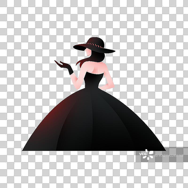 优雅的女人后背图片素材